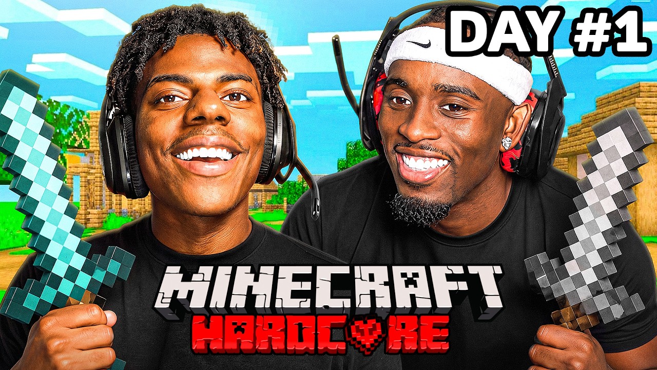 MINECRAFT HARDCORE ALL BOSSES DAY 1 🍄🔨🧟‍♂️ft. KaiCenat