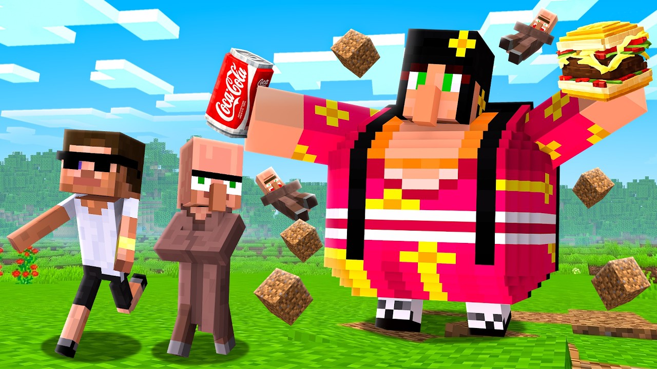 My GIRLFRIEND become FAT and tried to EAT ME in Minecraft!