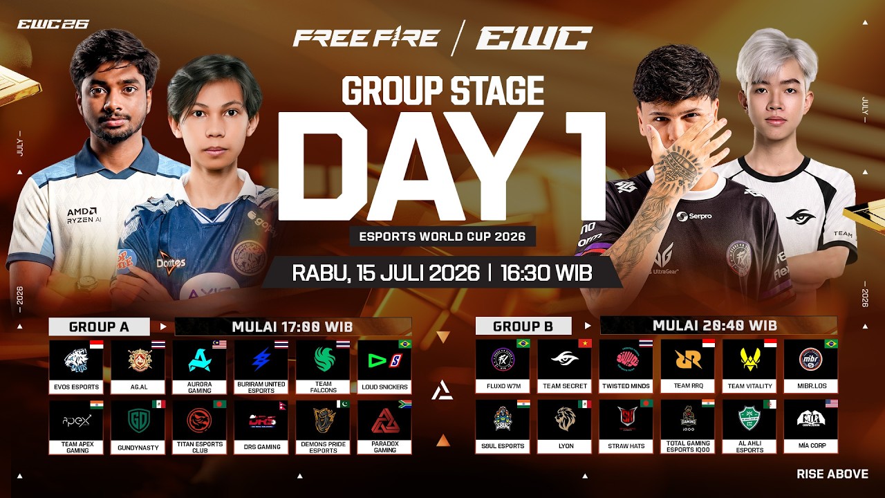 [ID] Esports World Cup 2026 | Group Stage - Day 1