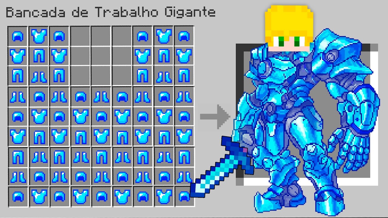 QUAL a ARMADURA mais GIGANTE eu posso fazer no minecraft ?