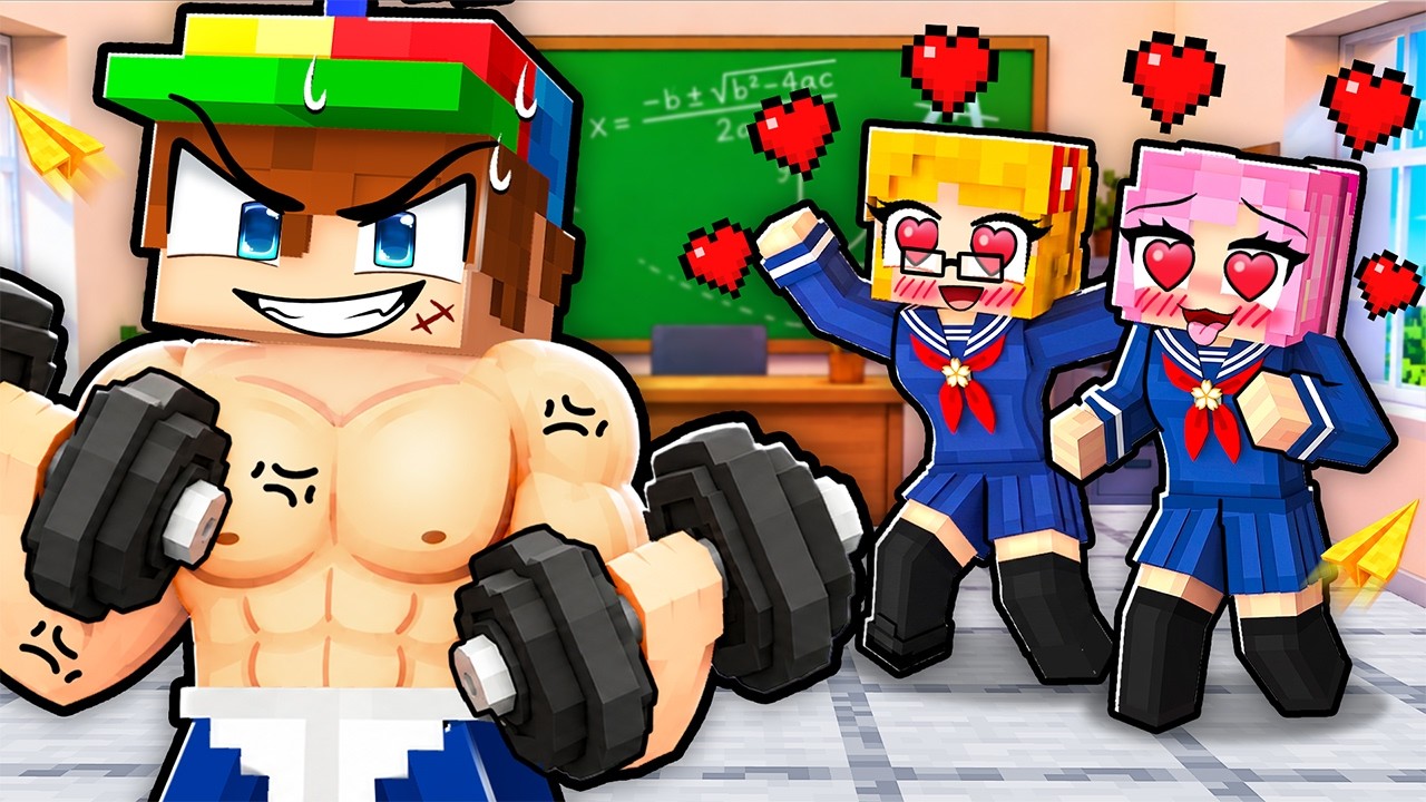 Bodybuilding to Rizz SCHOOL GIRLS in Minecraft!