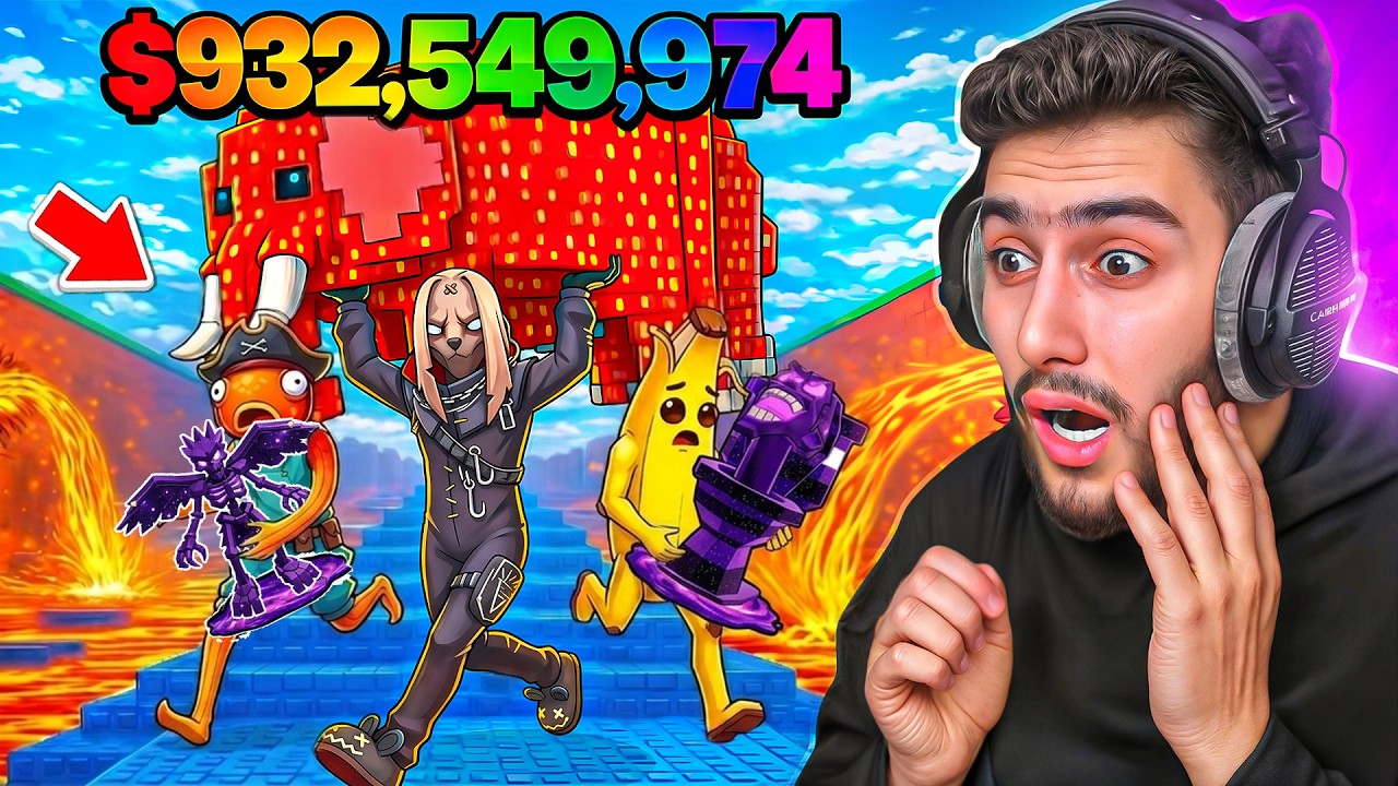 جبت العيد بعد ما جربت الهروب من اللافا من اجل البرين روت 😍🔥 !! Fortnite