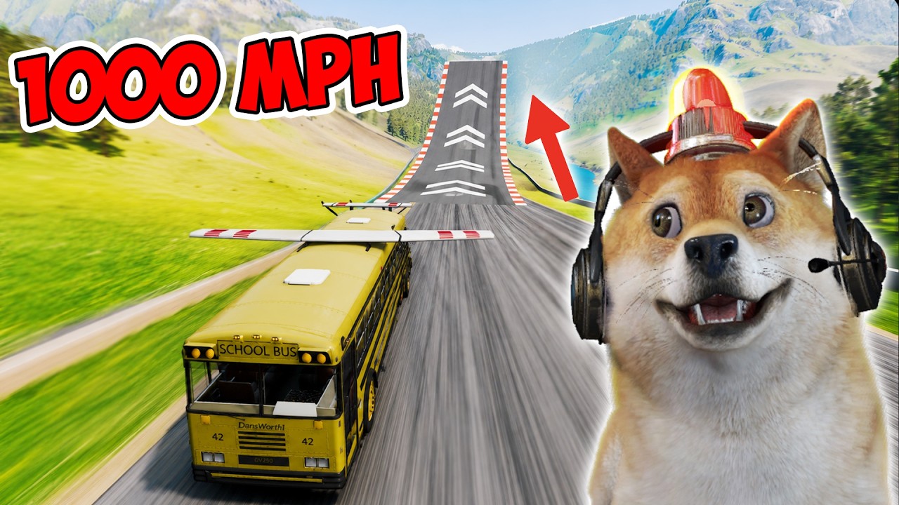 OBIT MELAKUKAN TEST MOBIL KECEPATAN 1000 TERBANG DI TANJAKAN!! - BeamNG drive