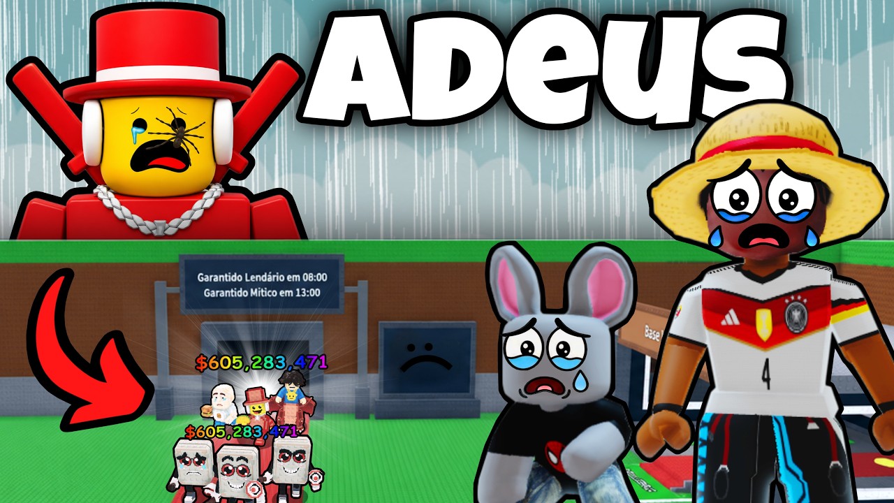 ADEUS ROUBE UM BRAINROT! MEU ÚLTIMO VIDEO DO JOGO!