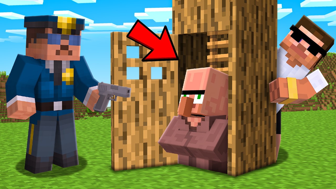 Using Secret Bases to Hide from Police in Minecraft..