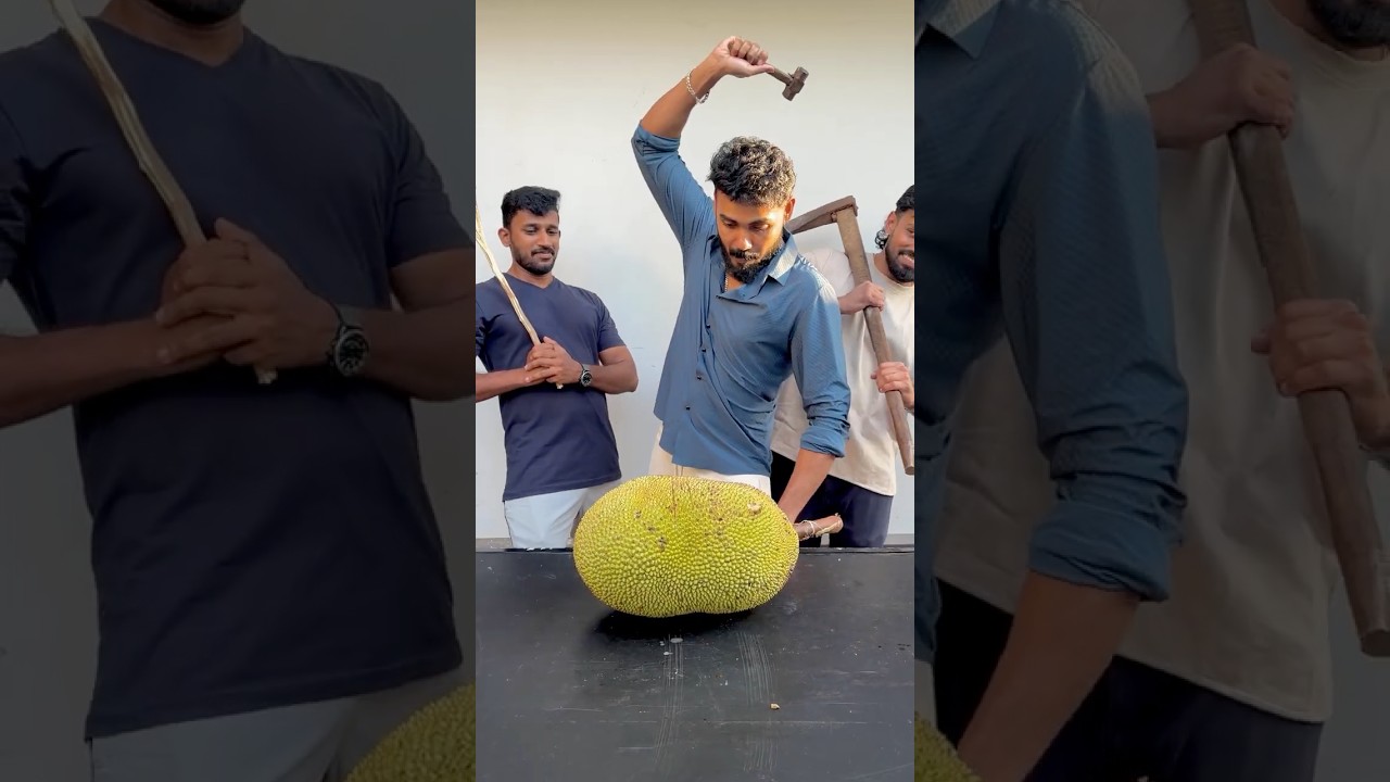 Cut the Jackfruit Challenge | PsychoAliyanz #psychoaliyanz #funnychallenge #challenge #shorts #funny