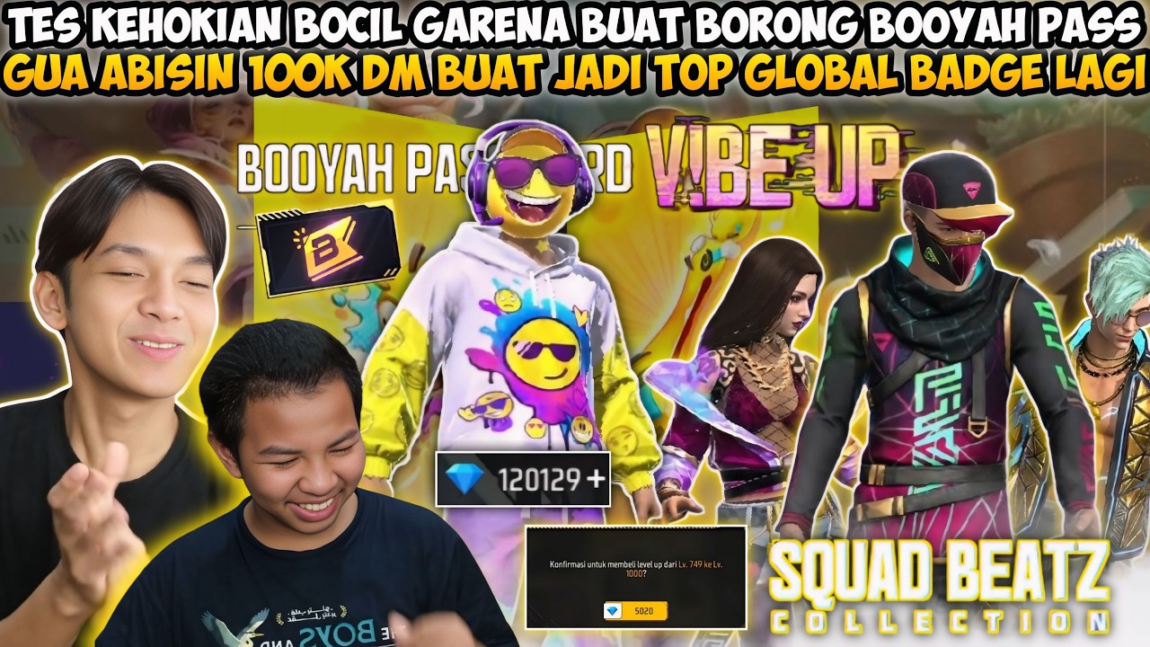 TES KEHOKIAN BOCIL GARENA BUAT BORONG BOOYAH PASS! GUA ABISIN 100K DM JADI TOP GLOBAL BADGE LAGI😱