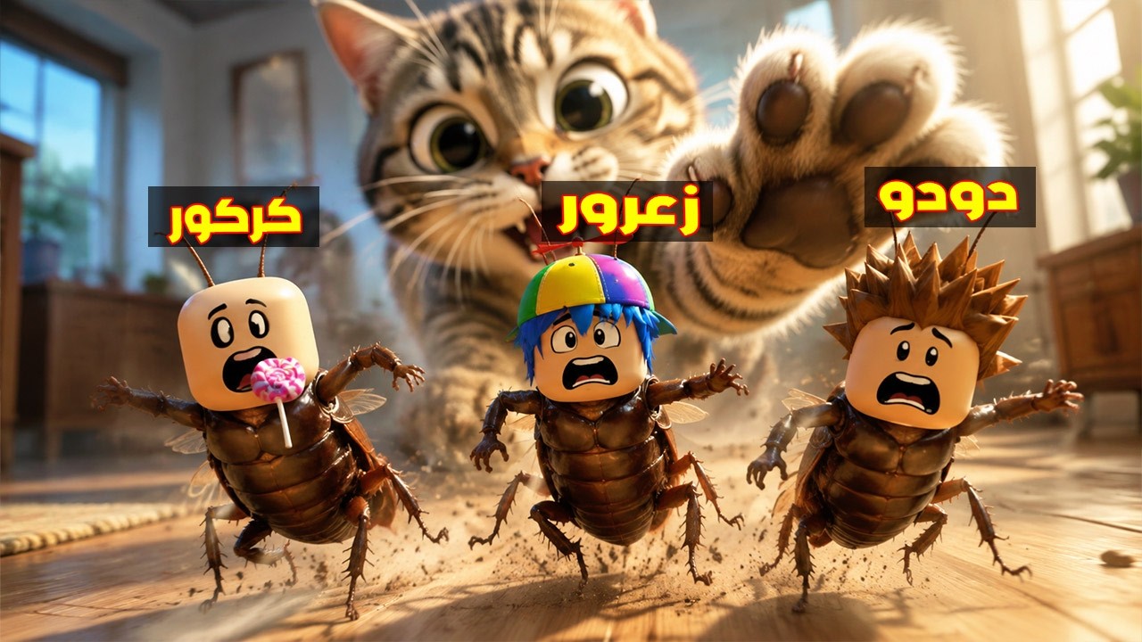 فلم روبلوكس : زعرور الصرصور يهرب من اكبر اسد في العالم ( كركور انفعص ) 😱🔥