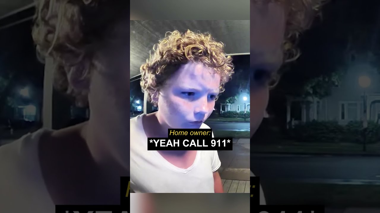 Boy Knocks on the Door for Help