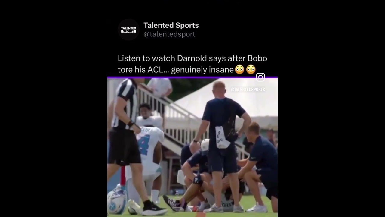 Listen to watch Darnold says after Bobo tore his ACL... #nfl #seattleseahawks