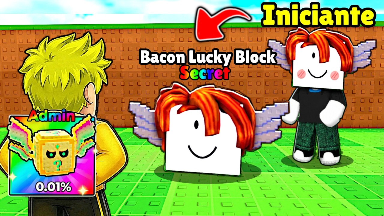 VIREI UMA LUCKY BLOCK E ENCONTREI MENINO HUMILDE INICIANTE E AJUDEI ELE
