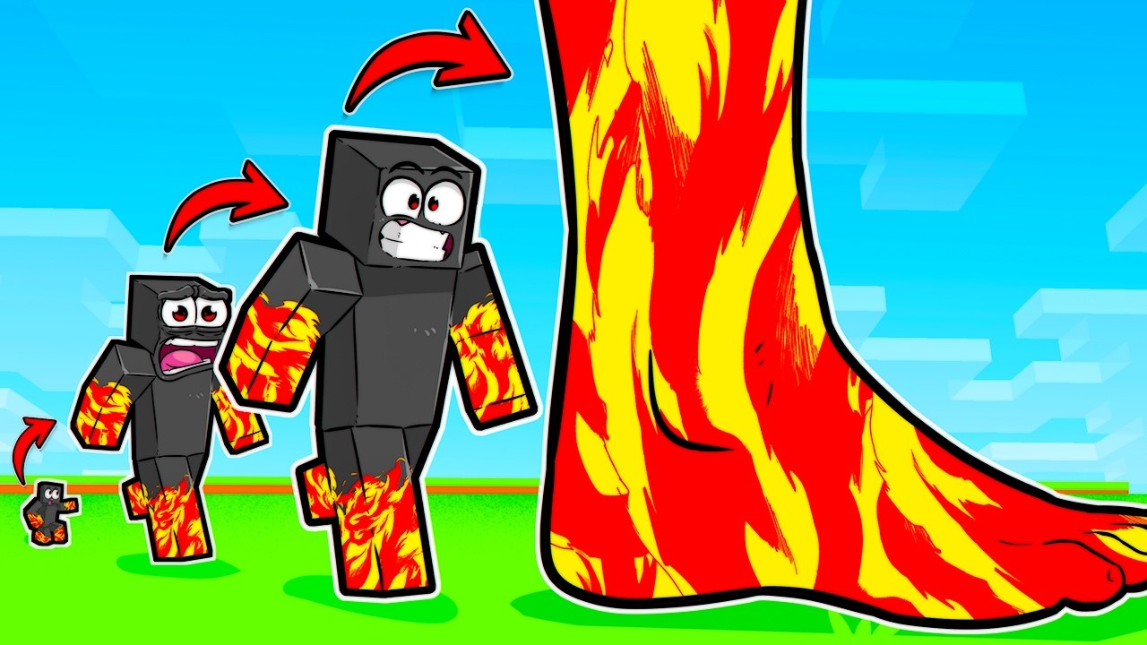 A Cada Passo ganho MAIS TAMANHO no Minecraft!