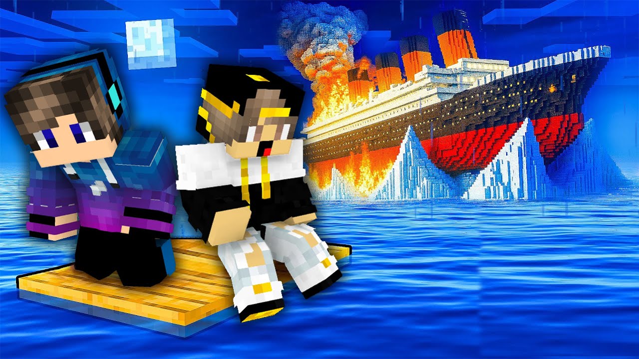 ماين كرافت ولكن انا واصدقائي تائهون في وسط البحر مع وحوش غريبة ( السفينة المهجورة ) !!!🔥🔥