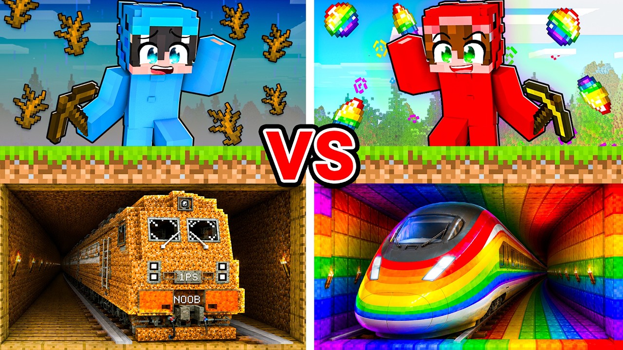 Encontré el MEJOR TREN ENTERRADO en Minecraft!