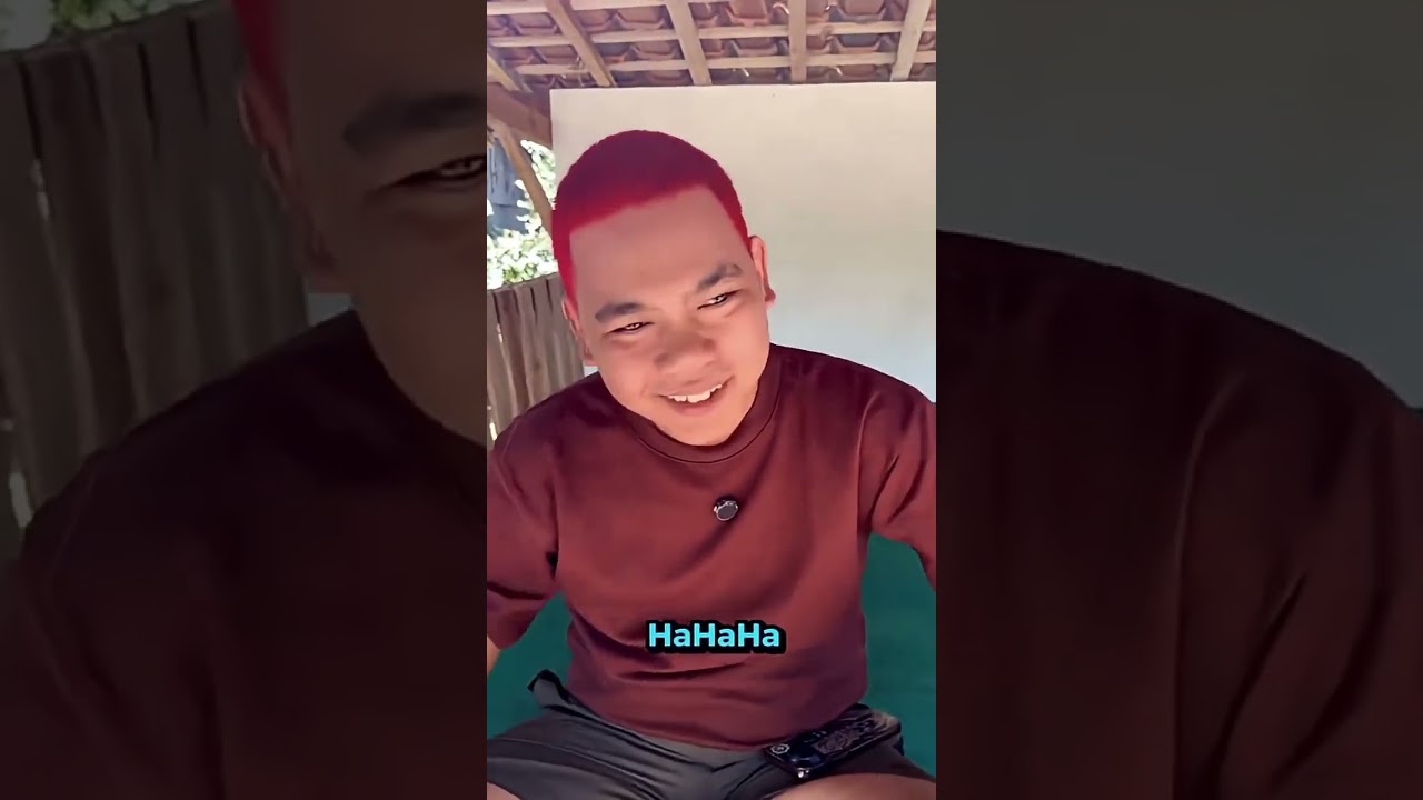 Omped visual keluar dari mobil pake helm teryata warna rambut baru lagi