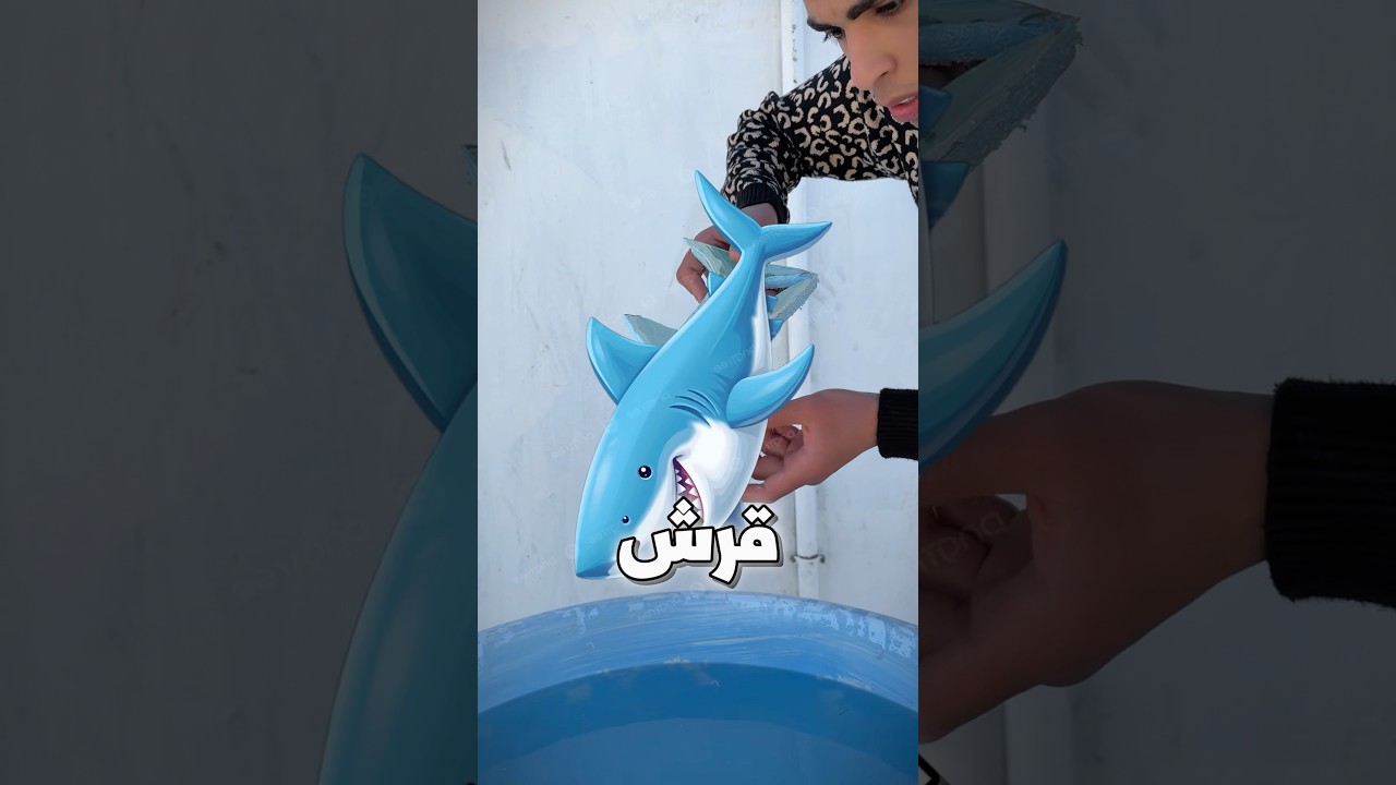 رسمت قرش ونزلته على مسبح سمك🦈😳#drawing #رسم #shorts