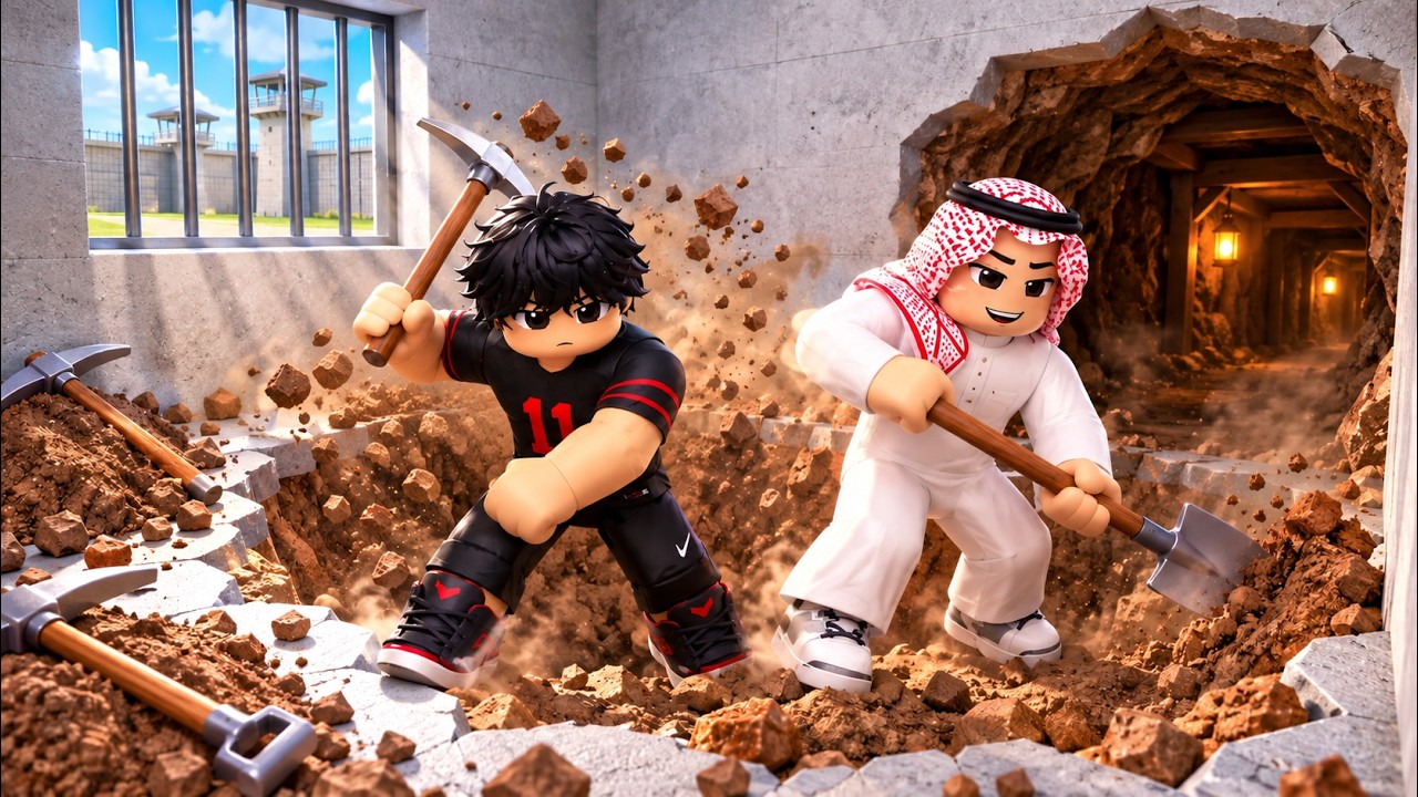 روبلوكس اني و وجه السطلة لازم نهرب من اكبر سجن مستحيل !!؟😨😱