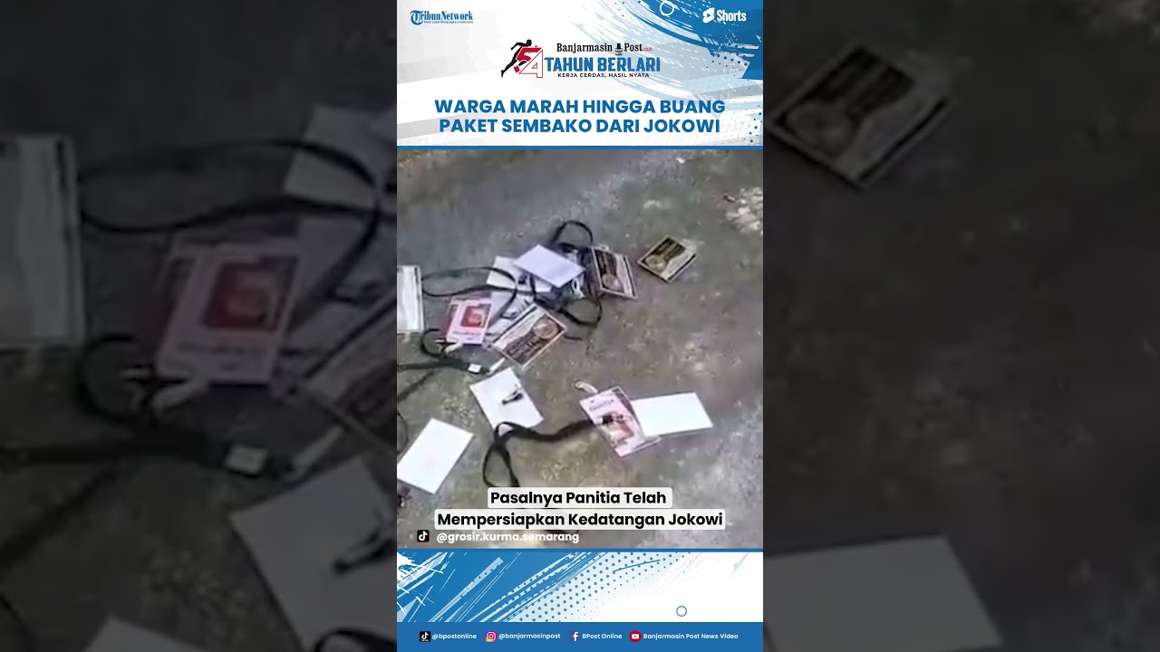 Momen Warga Lampung Marah & Buang Paket Sembako dari Jokowi Imbas Presiden ke-7 RI Batal Datang