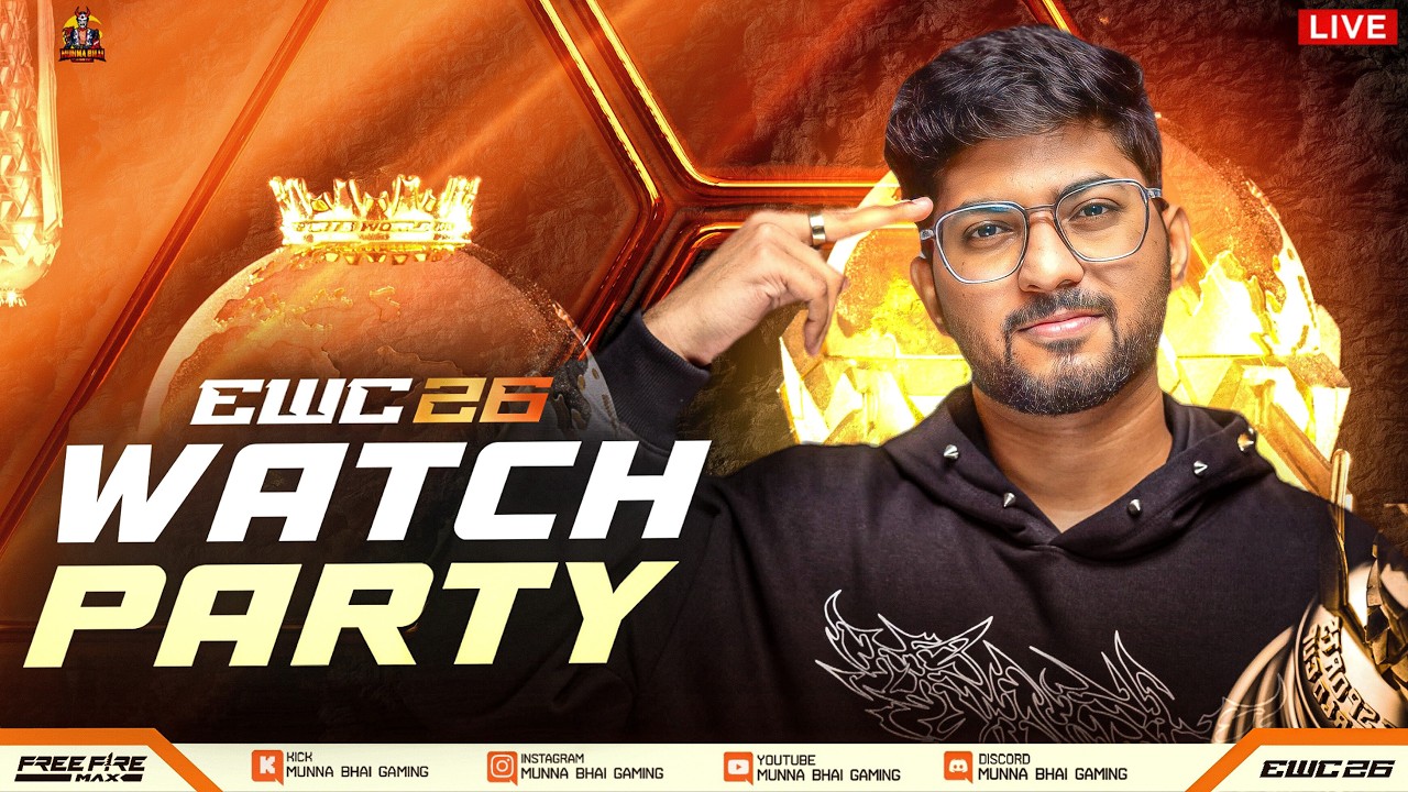 EWC 2026 🔥 GRP STAGE DAY-2 TELUGU WATCH PARTY 🍿 - FreeFire Telugu Live - Munna Bhai #MBG