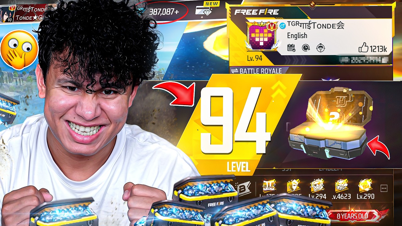 Tonde Gamer Lvl upto 94 in Free Fire 😱 Last Factory Football Update Gameplay