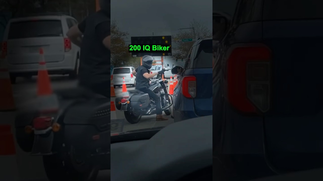 200 IQ Biker Outsmarts Aggressive Driver
