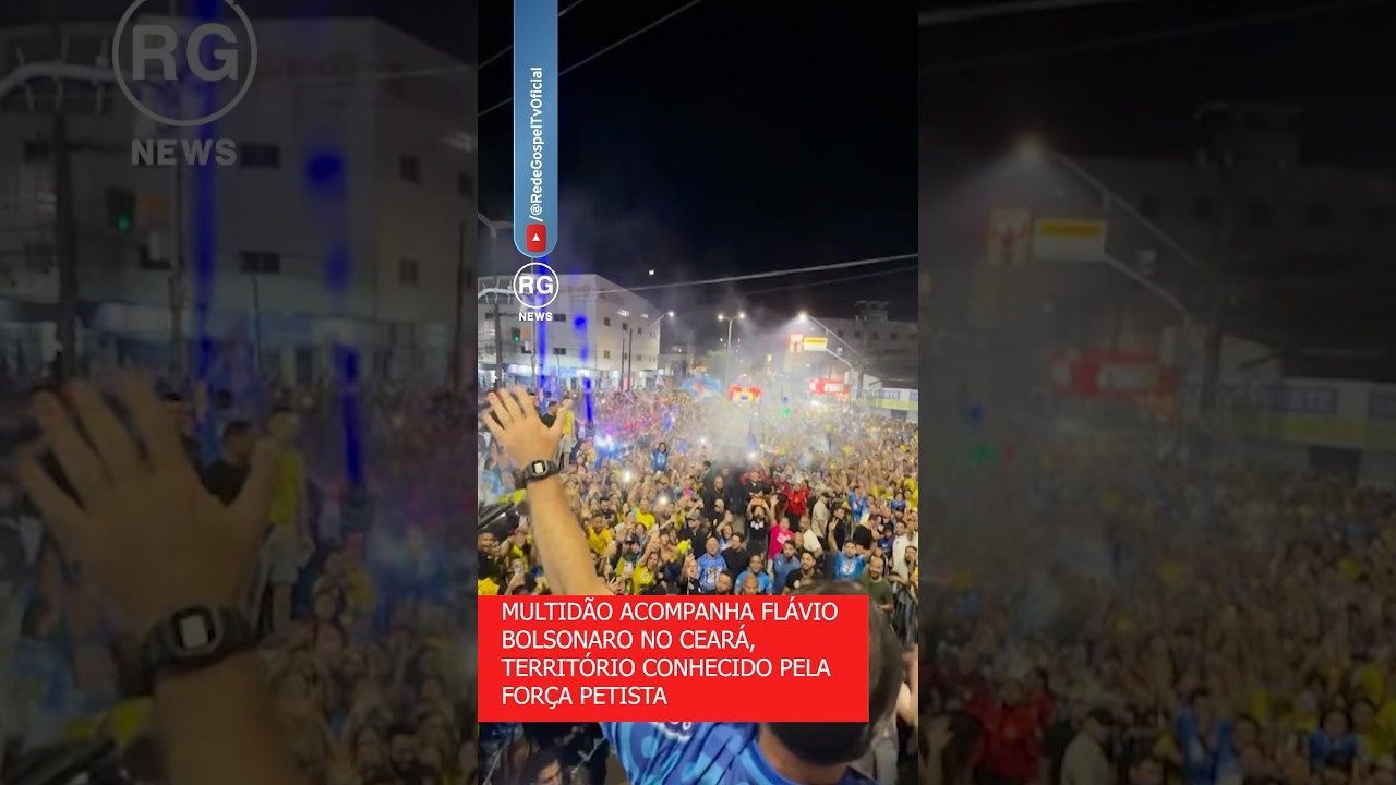 SINAL DE ALERTA NO PT: MULTIDÃO ACOMPANHA FLÁVIO BOLSONARO NO CEARÁ