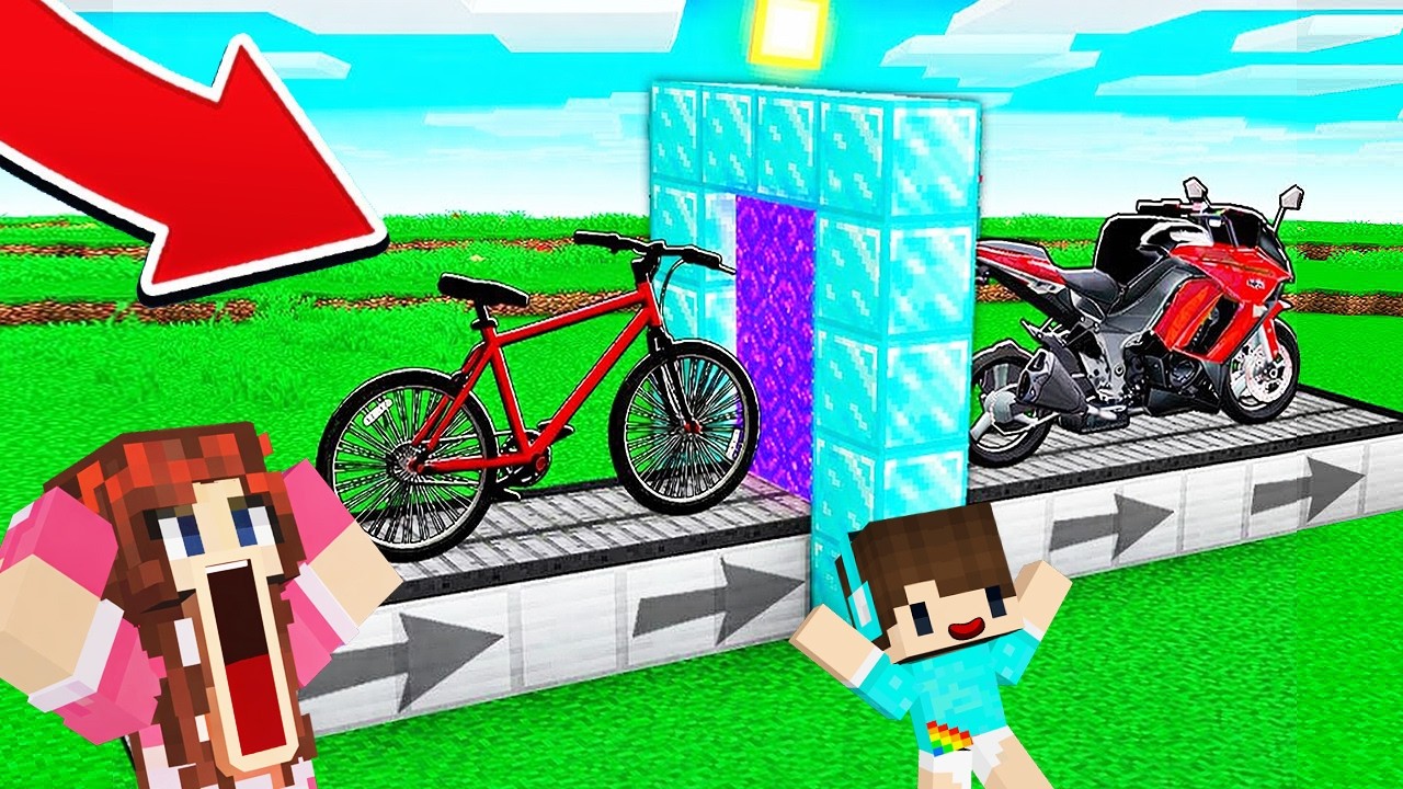 BOCIL HACK MINECRAFT DENGAN MEMBANGUN PORTAL ORANG KAYA 🤩