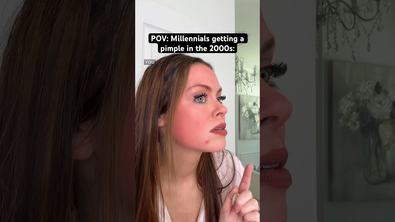 Millennials getting a pimple in the #2000s vs. Gen Z today. #nostalgia #genz #millennials - Published by MelissaKristinTV - DigitalMunchies