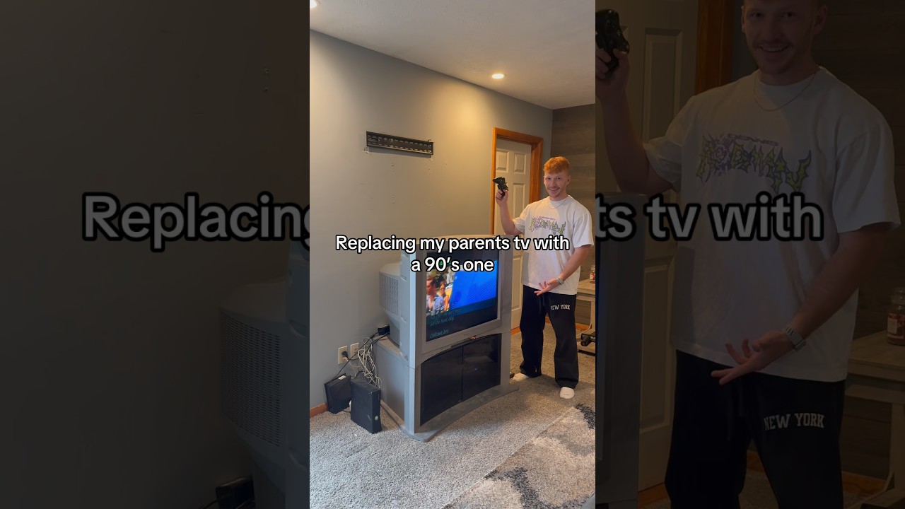 Replacing My Parents Tv With A 90’s One - Published by Corbin Millet