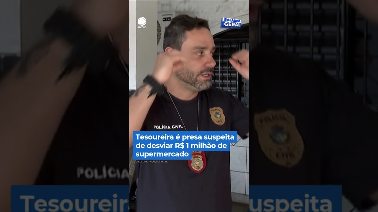 Tesoureira é presa suspeita de desviar R$ 1 milhão de supermercado #BalançoGeral #Shorts