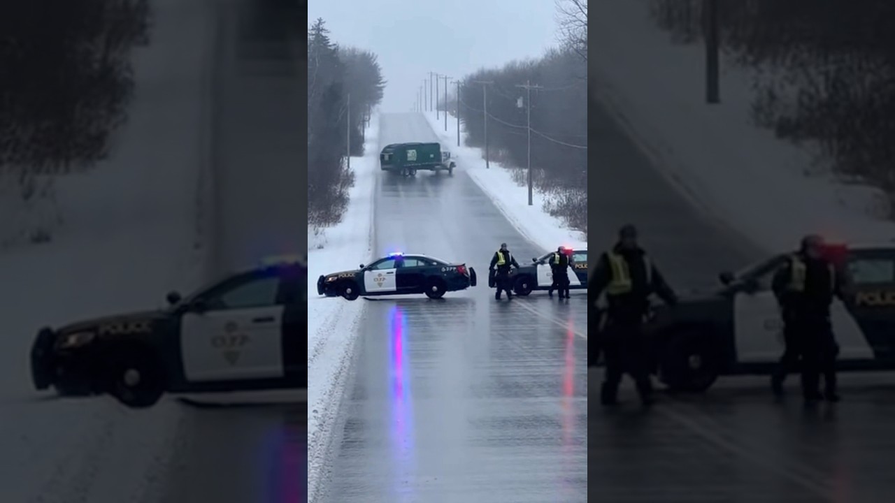 Garbage truck slides down icy hill - Published by ShockVision