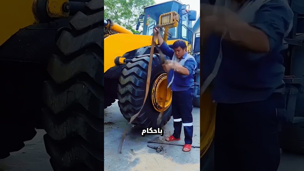 أخطر طريقة لتركيب الإطارات، لا تجرّبها أبدًا!  ⚠️