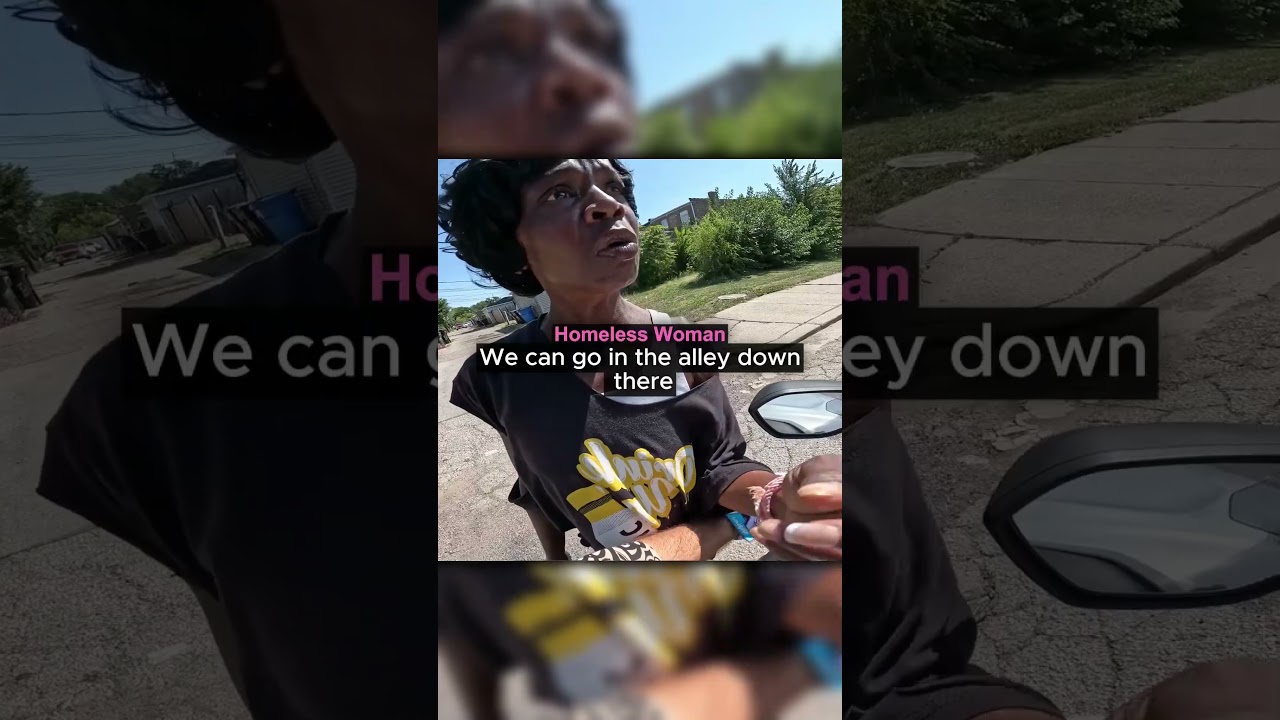 Kind Biker Helps a Homeless Woman