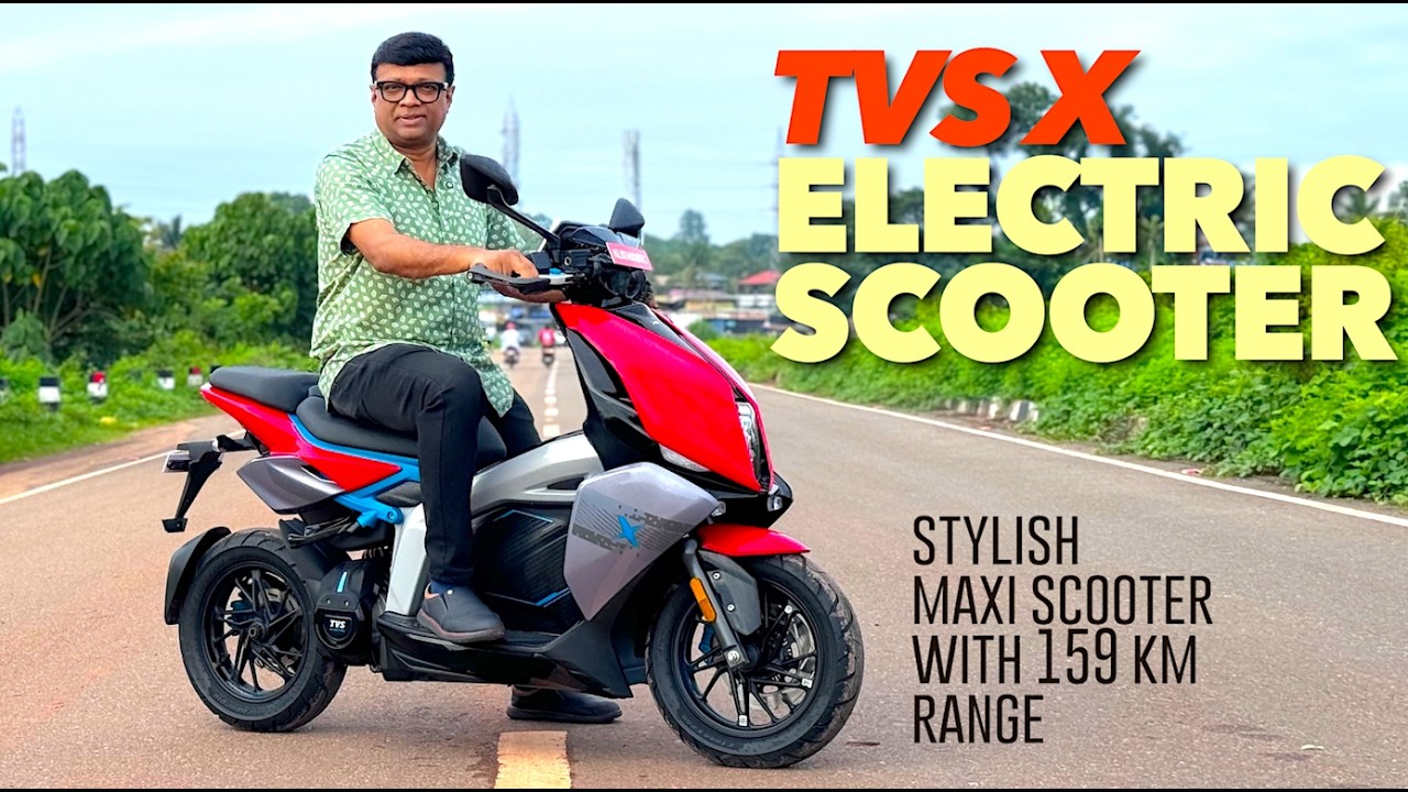 ഈ രൂപമുള്ള സ്കൂട്ടർ ഇന്ത്യയിൽ വേറെ ഇല്ല.സ്‌കൂട്ടറെന്നോ ബൈക്കെന്നോ വിളിക്കാം. ഇതൊരു ഇ വിയാണ് - TVS X