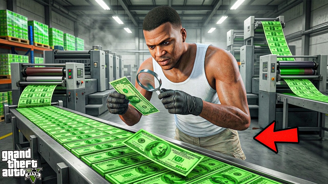 GTA 5 : Franklin Opened A Factory To Print FAKE NOTES In Gta 5 ! (GTA 5 Mods)