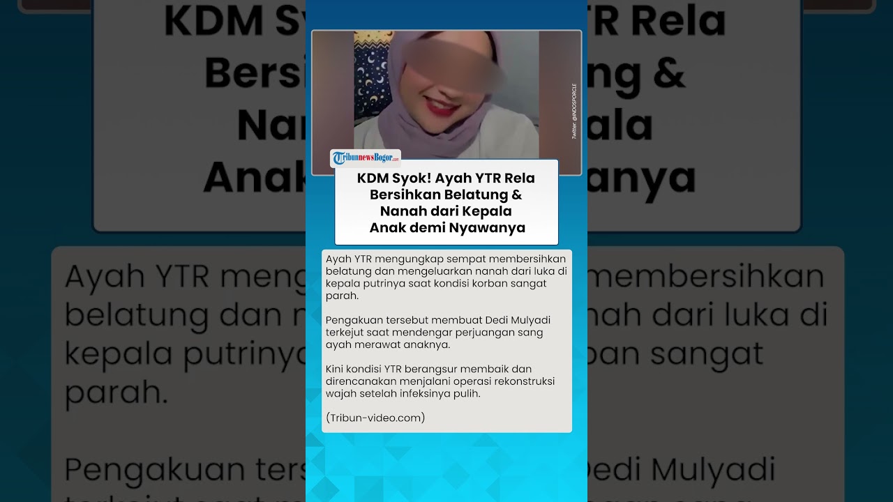 KDM Syok! Ayah YTR Rela Bersihkan Belatung & Nanah dari Kepala Anak demi Nyawanya