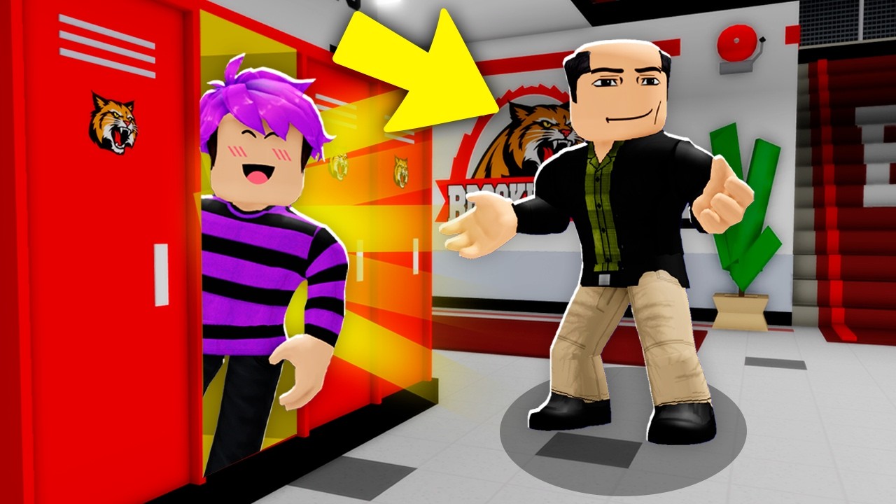 ME ESCONDI NA SALA SECRETA da ESCOLA! (Brookhaven)