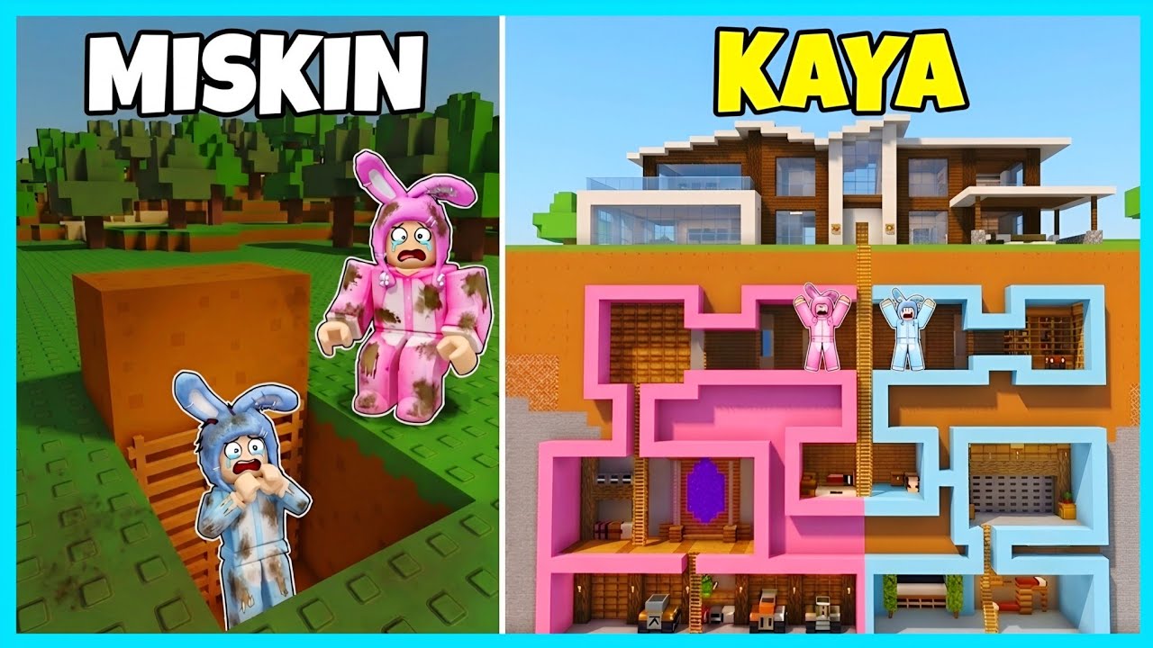 MIPAN & ZUZUZU Bangun Bunker Bawah Tanah Dari Miskin Smapai Kaya! ROBLOX