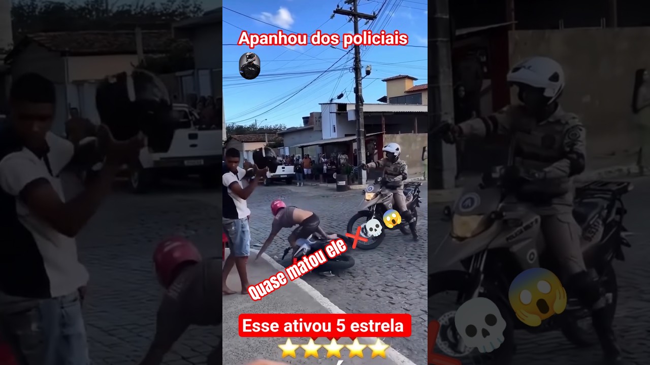 TENTOU FUGIR DA POLÍCIA....E CAIU 😱🚨#shorts #fuga #policia #moto #motovlog #quedademoto #viral