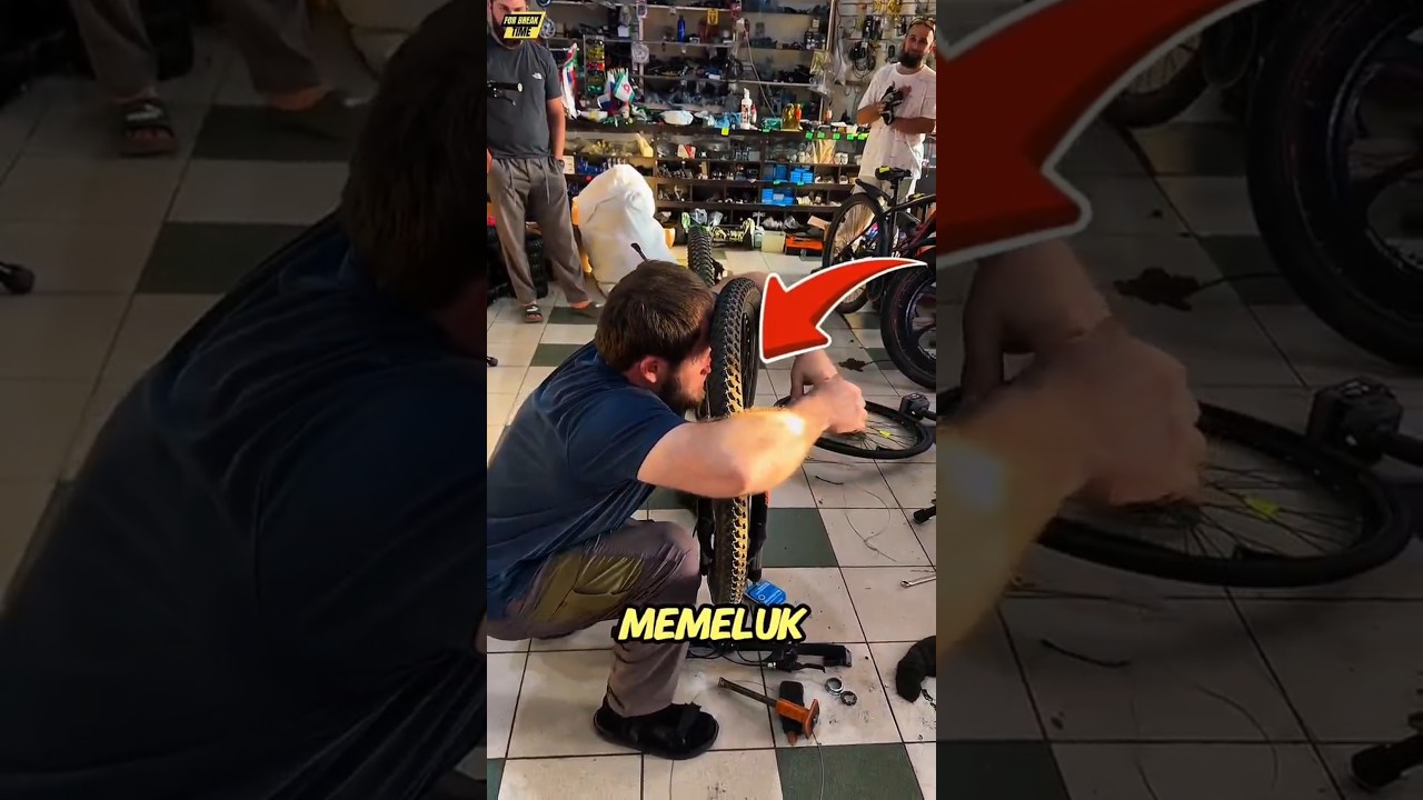 Cara Unik Service Ban Sepeda Penyok Parah!? #shortsviral