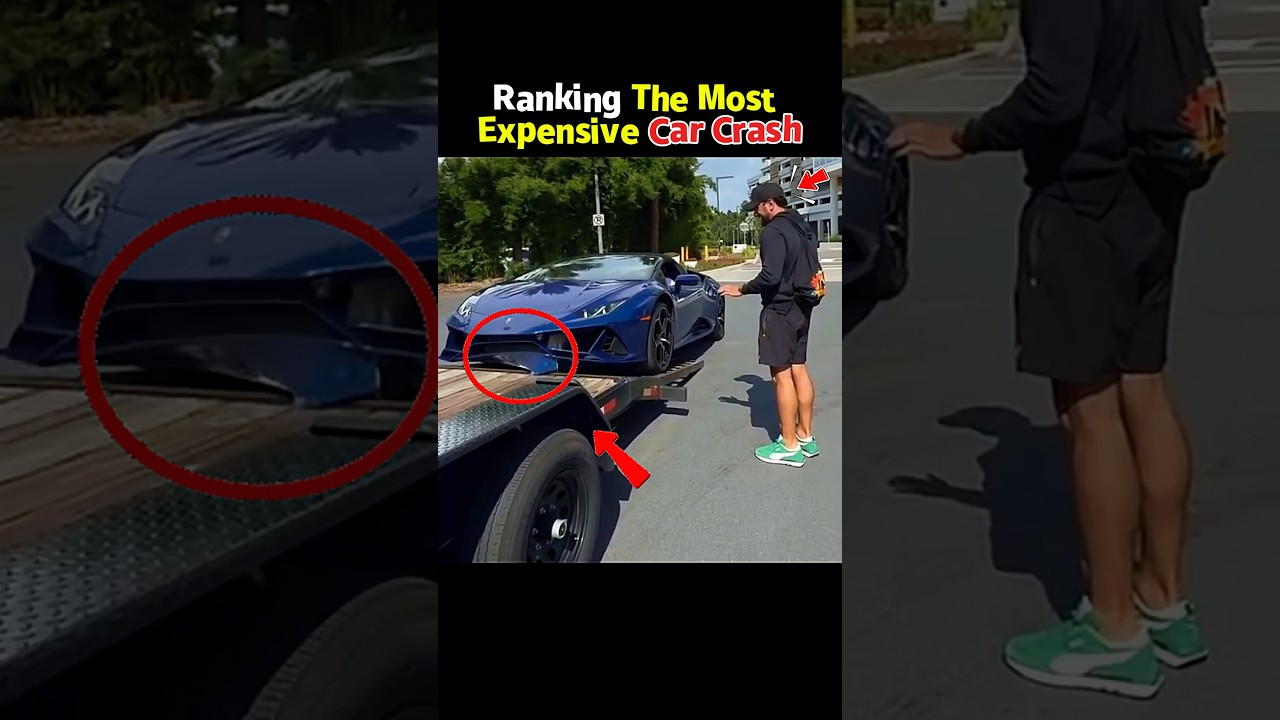 Ranking The Most Expensive Car Crash (pt2) 😬 #shorts #shortvideo #crash #supercars #automobile