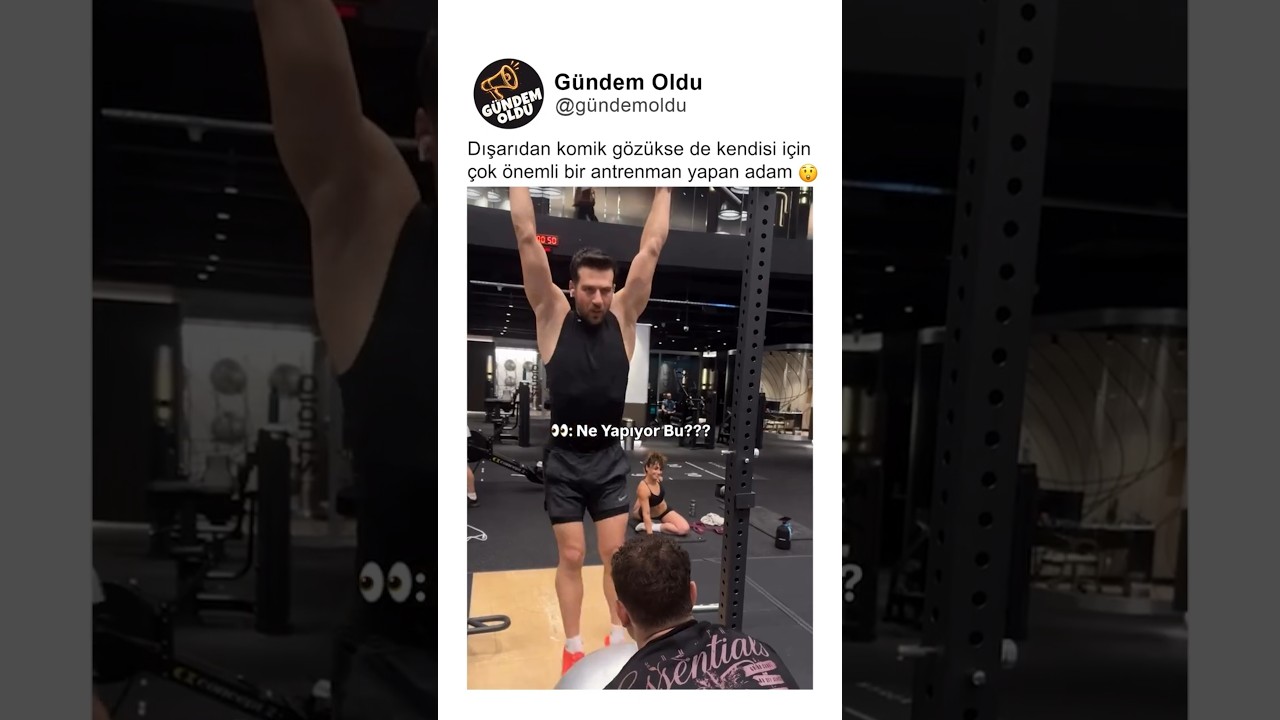 Dışarıdan komik gözükse de kendisi için çok önemli bir antrenman yapan adam 😲