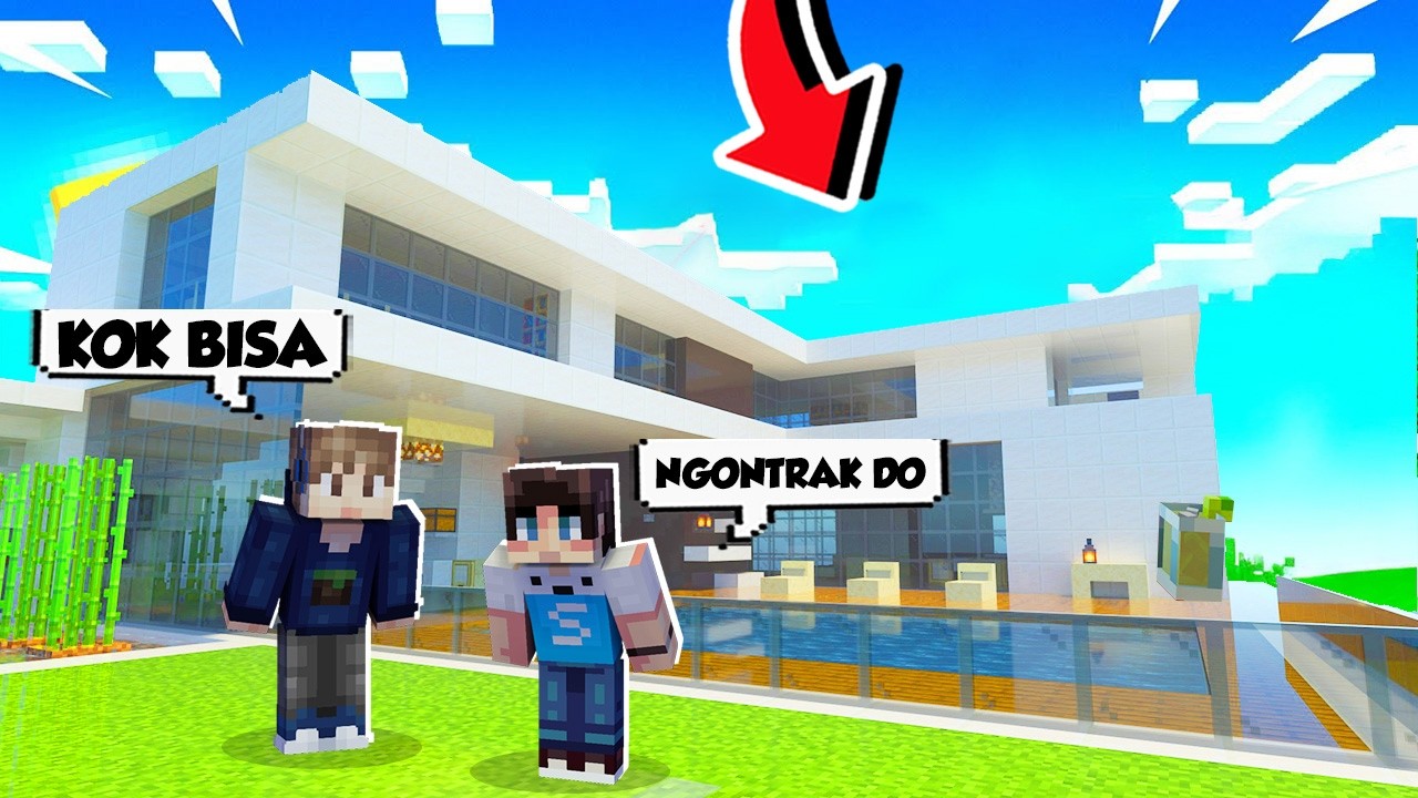 KITA BANGUN RUMAH DENGAN CARA PALING ANEH DI MINECRAFT!!! - SURVIVAL BERAK #3