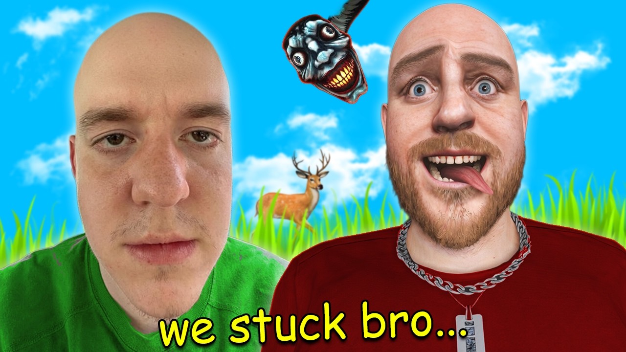 we got stuck together...