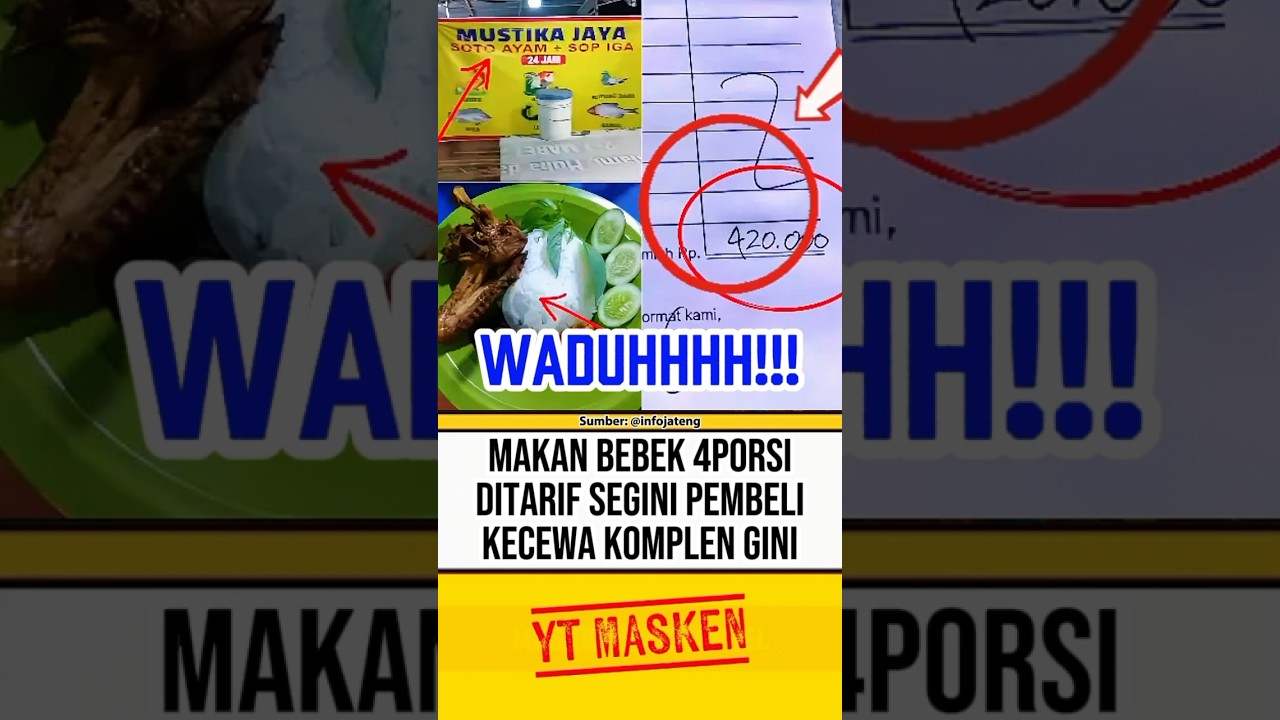 MAKAN BEBEK 4PORSI DITARIF TAK MASUK AKAL PEMBELI KECEWA⁉️ #beritaterkini #trending #fyp #shorts