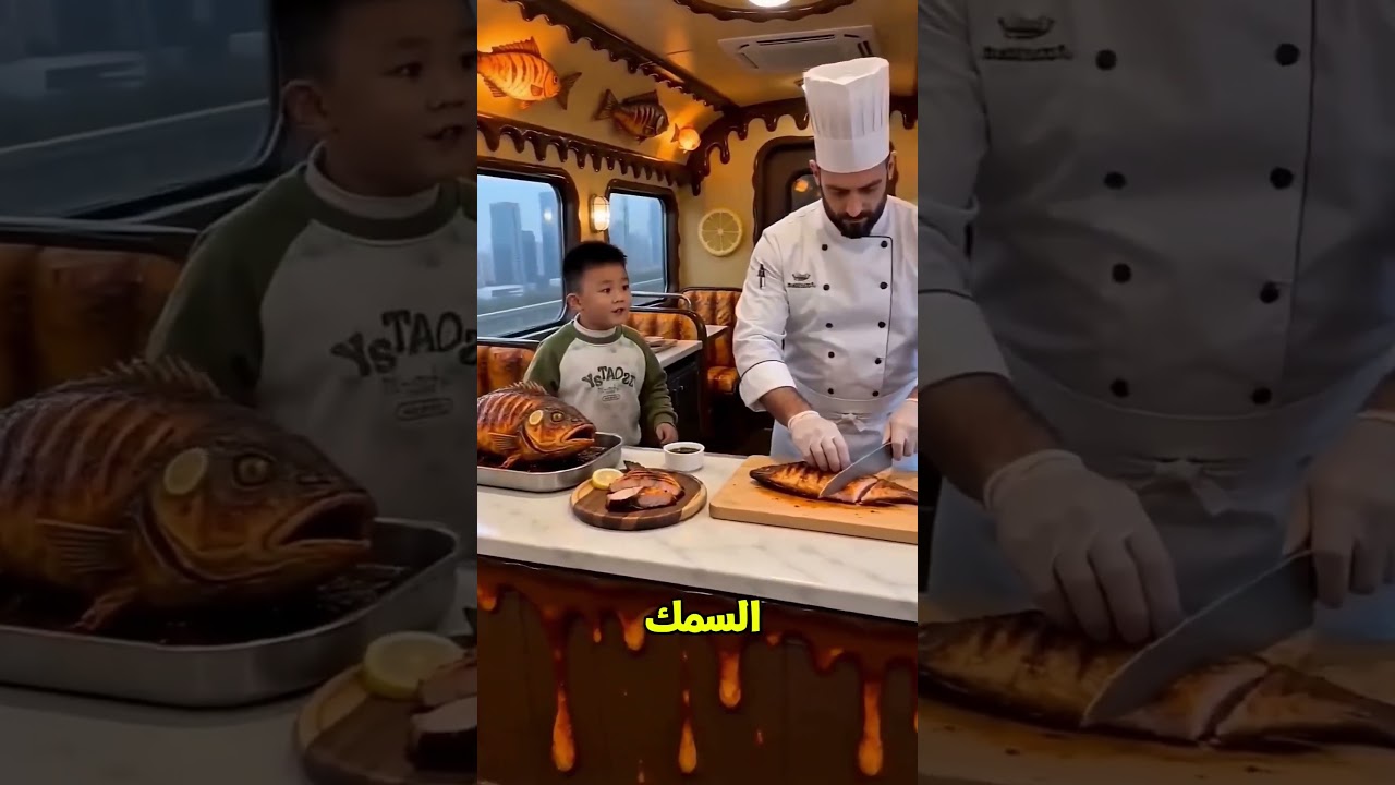 دخلت قطار السمك😍