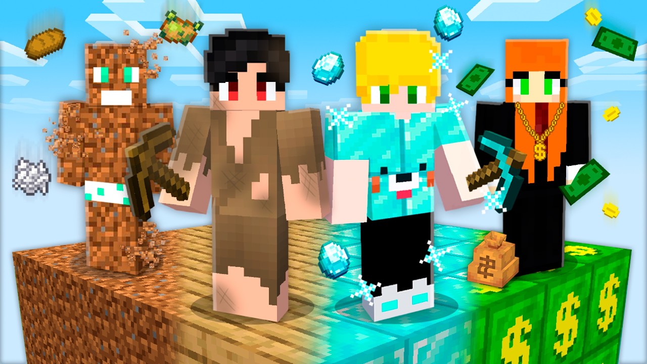 SOBREVIVENDO como POBRE vs RICO no minecraft