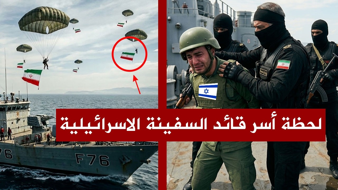 اللحظات الاولى لأسر 70 جندي اسرائيلي على يد الجيش الايراني بعد السيطرة على سفينتهم العسكرية في هرمز