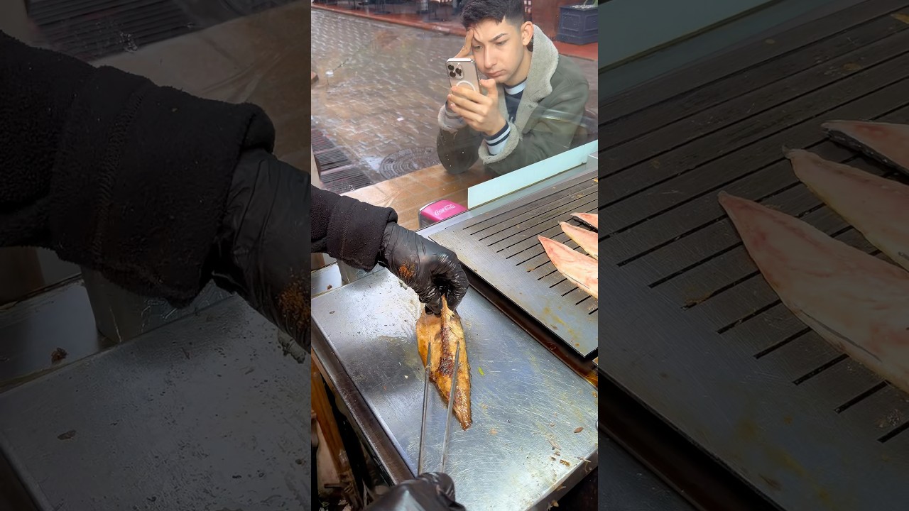 Yağmur çamur dinlemeden her gün balık dürüm yemeye geliyor !!! #fishing  #reklam