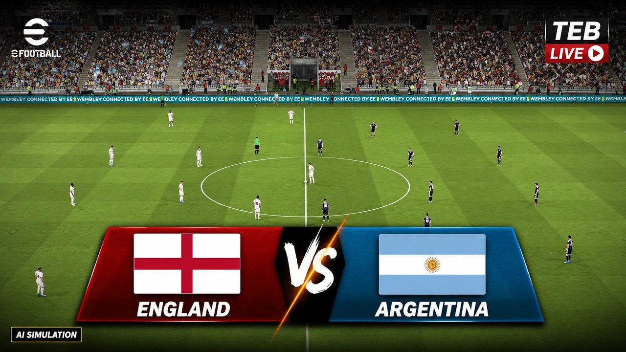 🔴Live: Argentina vs England I eFootball Video Game Simulation I 16 July 2026